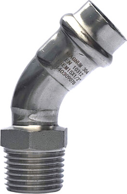 Угольник соединительный MAGNUM НР 15х1/2 / L45F 15х1.5-15-T