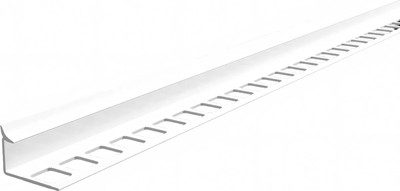 Уголок под плитку Ideal Деконика 001-0 Внутренний 8мм (2.5м, белый глянцевый)