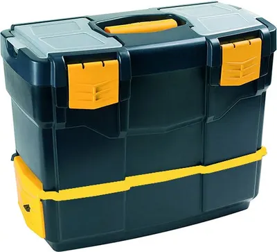 Набор ящиков для инструментов ArtPlast Tekna / 6500V (черный/желтый)