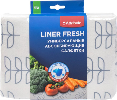 Набор салфеток хозяйственных Attribute Liner Fresh / ACC001 (6шт)