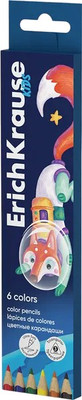 Набор цветных карандашей Erich Krause Kids Space Animals / 61785 (6цв)