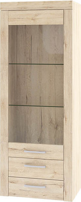 Шкаф-пенал с витриной Anrex Oskar 1V2SL (дуб санремо)