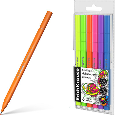 Набор лайнеров Erich Krause Art Spirit Neon / 62953 (6цв)