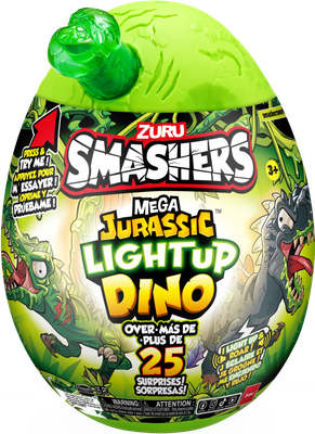 Набор игрушек-сюрпризов Zuru Smashers Мега Дино Яйцо Jurassic Light Up / 44196