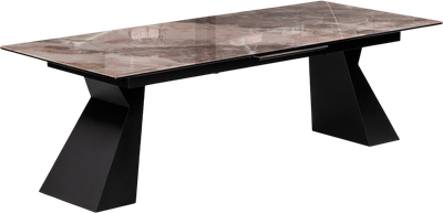 Обеденный стол Woodville Денхольм 240-290х100х75 / 588035 (каталония/черный)