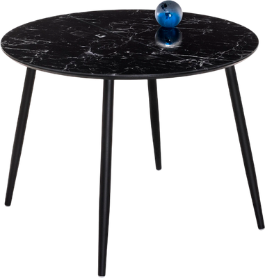 Обеденный стол Woodville Кловис / 462138 (черный мрамор/черный)