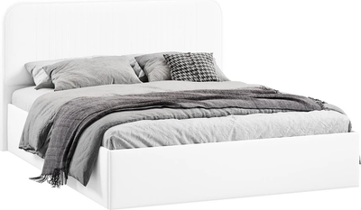 Двуспальная кровать ТриЯ Тиффани Тип 1 c ПМ 180x200 (экокожа Polo white)
