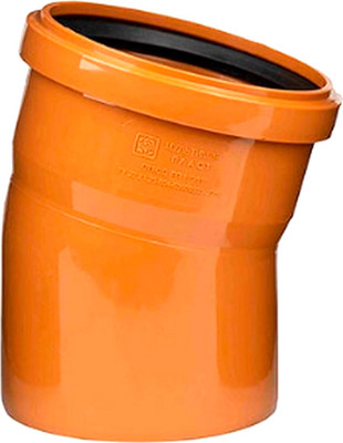 Отвод наружной канализации МультиМирПласт Ду 110х15 SN4