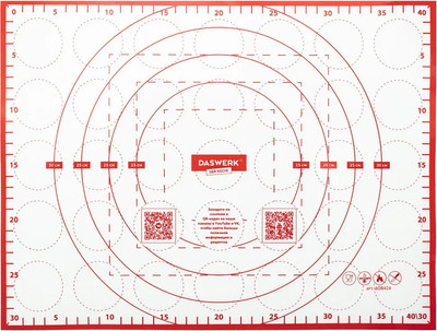 Коврик для теста Daswerk Силиконовый / 608424 (красный)
