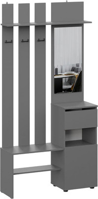 Секция в прихожую Woodville Сибити / 582748 (графит серый)