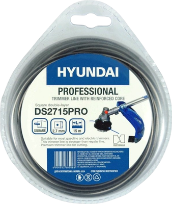 Леска для триммера Hyundai 2.7мм / DS-2715 PRO (15м)