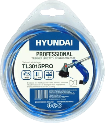 Леска для триммера Hyundai 3.0мм / TL-3015 PRO (15м)