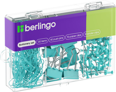 Набор канцелярских мелочей Berlingo Mcn_12000d (120пр, голубой)