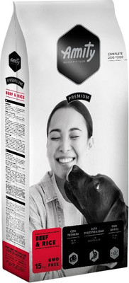 Сухой корм для собак Amity Premium Beef & Rice говядина с рисом (15кг)