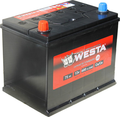 Автомобильный аккумулятор Westa Asia 6СТ-75 VL рус СТА00023 (75 А/ч)