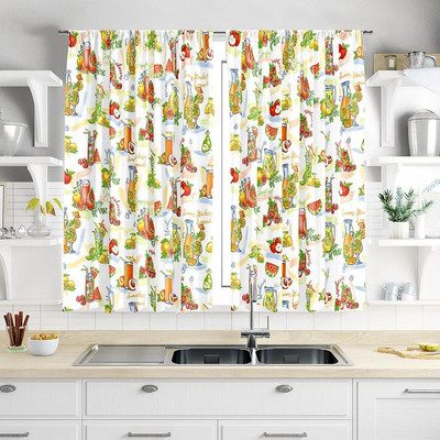 Комплект штор Домашняя мода Лимонад (2шт, 148x160)