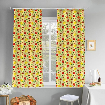 Комплект штор Домашняя мода Перцы Вид 1 (2шт, 148x160)
