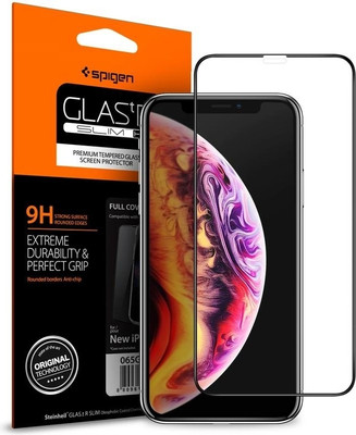 Защитное стекло для телефона Spigen Glass Fc для iPhone X/XS/11 Pro / 063GL25234 (черный)