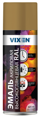 Эмаль Vixen Акриловая высокоглянцевая VX61001 (520мл, бежевый RAL 1001)