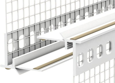 Профиль примыкающий оконный Ideal ЕвроПрофиль 6мм с сеткой 100мм 001 Белый (2.5м)