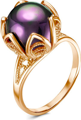 Кольцо Wolves Черная Морская Жемчужина 1438 (р.18)