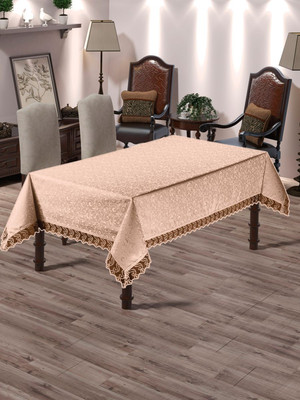 Скатерть DO&CO c гипюром 160x220 / 8082 (персиковый)