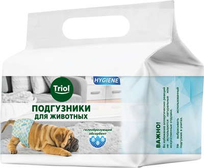 Подгузники для животных Triol Hygiene / 10541012 (S, 12шт)