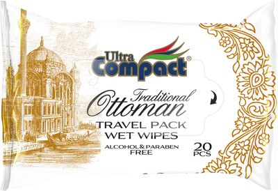 Влажные салфетки Ultra Compact Traditional Ottoman с клапаном (20шт)