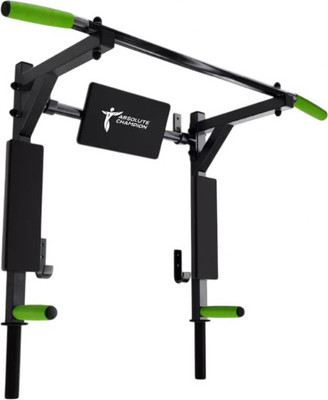 Турник-брусья Absolute Champion Атлант / АЧ 11910 (черный с салатовыми ручками)