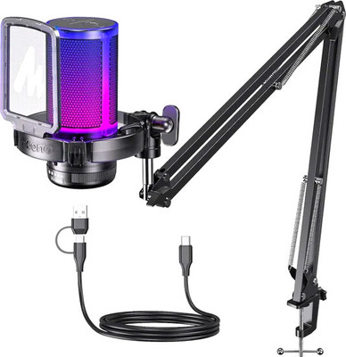 Микрофон Maono DGM20S с стойкой-держатель (черный)