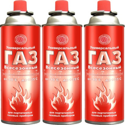 Газовый баллон туристический Сибиар Всесезонный 920320 (3шт)