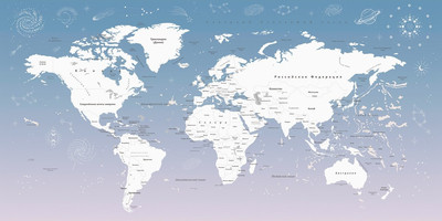 Фотообои листовые Citydecor Карта мира 26 (300x150см)