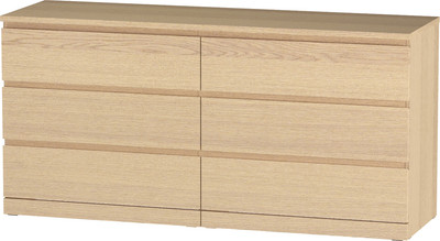 Комод Mio Tesoro Варма Prime 6D (дуб беленый)