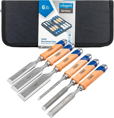 Набор стамесок Scheppach Sch-25500 (65682), (6пр)