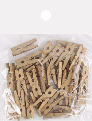 Набор прищепок декоративных Darvish DV-H-1723B (36шт, золотистые)