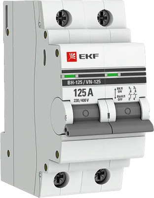 Выключатель нагрузки EKF ВН-125 2P 125А / SL125-2-125-pro