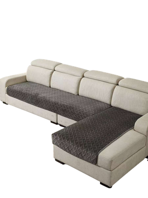 Комплект накидок на диван MATEX Дивандек / 65-807 (2шт, темно-серый)