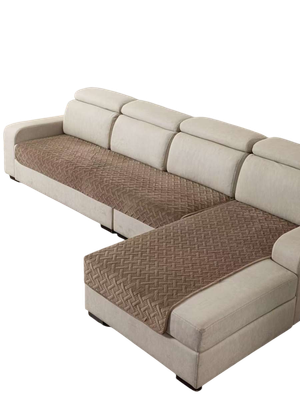 Комплект накидок на диван MATEX Дивандек / 65-814 (2шт, серо-коричневый)