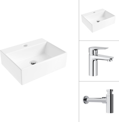 Умывальник со смесителем Lauter 21344 + Awe 21CK128C с сифоном 21635CH (хром)