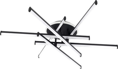 Потолочный светильник Mirastyle XL-60332/6B+1 BK