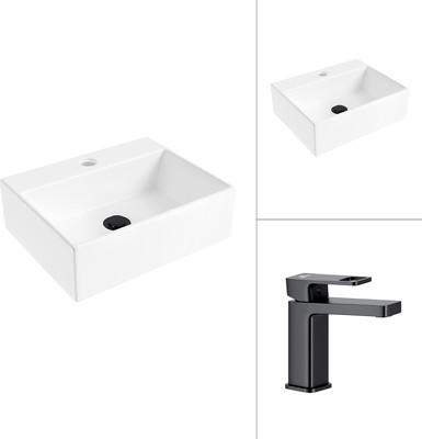 Умывальник со смесителем Lauter 21344 + Cascade 21СК655BS