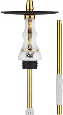 Шахта для кальяна Alpha Hookah Beat White Gold (силиконовый шланг, мундштук, диффузор)