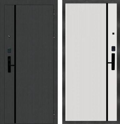 Входная дверь МеталЮр M9 Velluto Bianco Dircode s-11 (86x205, правая)