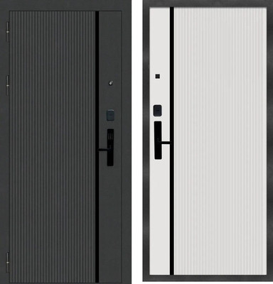 Входная дверь МеталЮр M9 Velluto Bianco Dircode s-11 (86x205, левая)