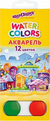 Акварельные краски Юнландия 192550 (12цв)