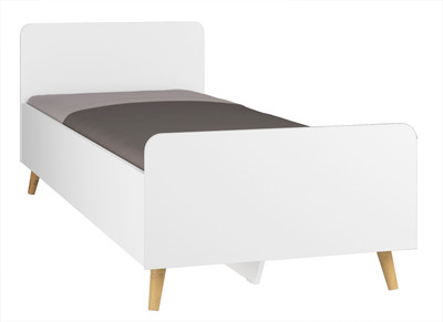 Односпальная кровать Премиум Рико 85x204.2x74.5 (белый/дуб сонома)