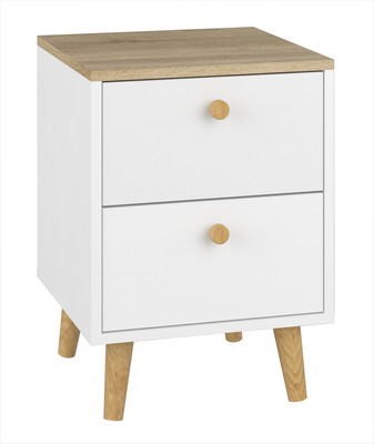 Прикроватная тумба Премиум Рико (белый/дуб сонома)