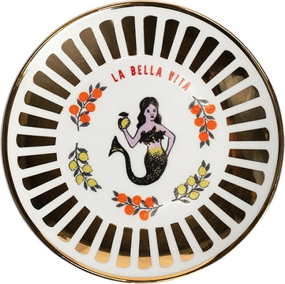 Тарелка закусочная (десертная) Bitossi Un Buon Ricordo / BEL20105 (русалка)