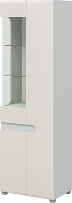 Шкаф с витриной Мебель-Неман Леонардо МН-026-01-С1 (кашемир/лунный камень)