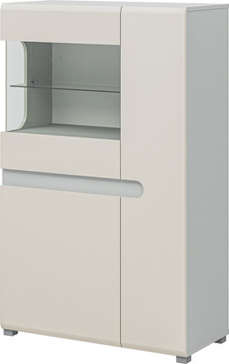 Шкаф с витриной Мебель-Неман Леонардо МН-026-03-C1 (кашемир/лунный камень)